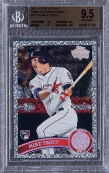 2011 Topps Update Diamond Anniversary #US175 Mike Trout Rookie Card - BGS GEM MINT 9.5 